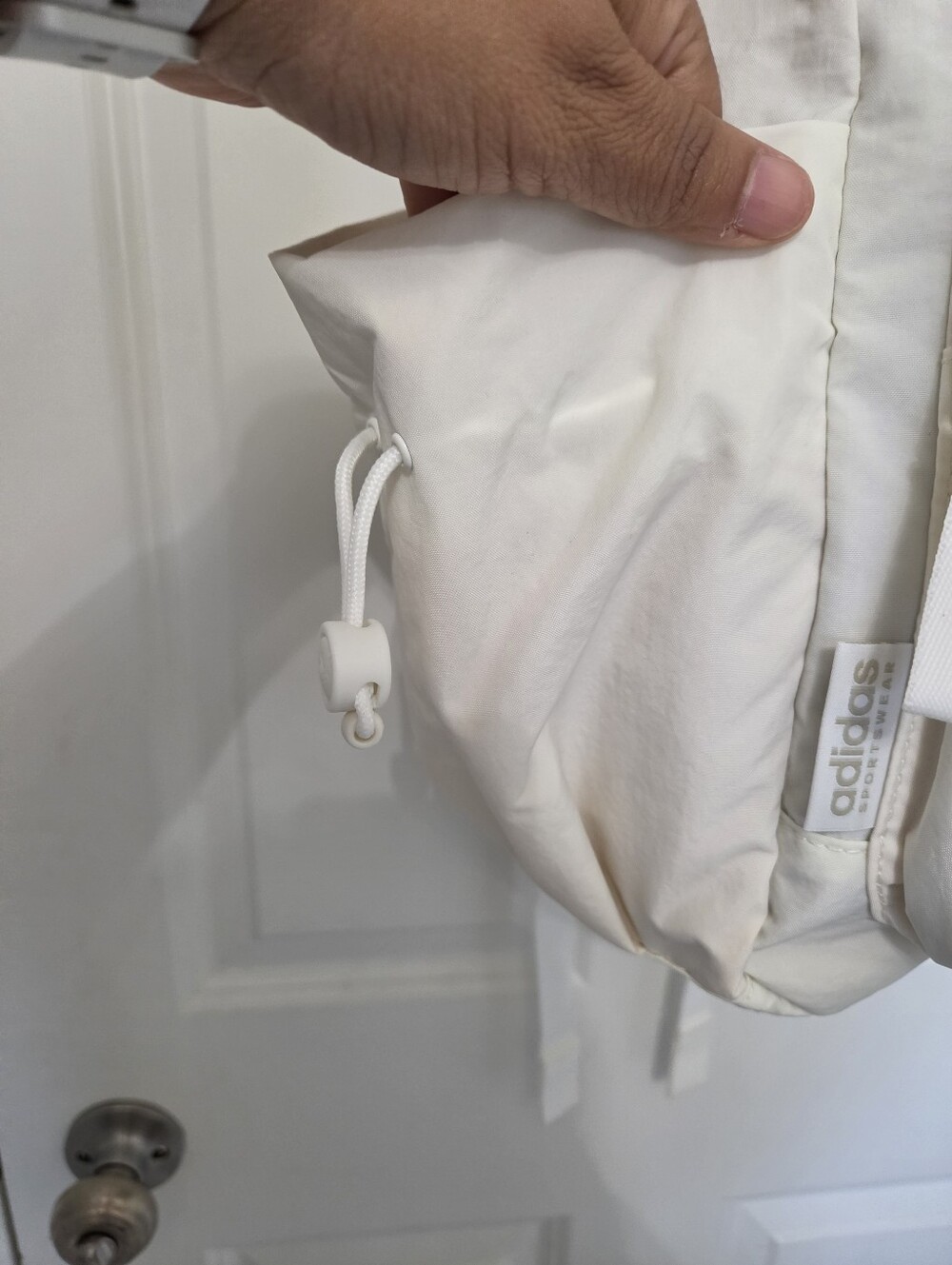 Adidas Weekender Backpack Travel Durable Bag Off White Laptop School Gym Bag - Picture 3 of 10